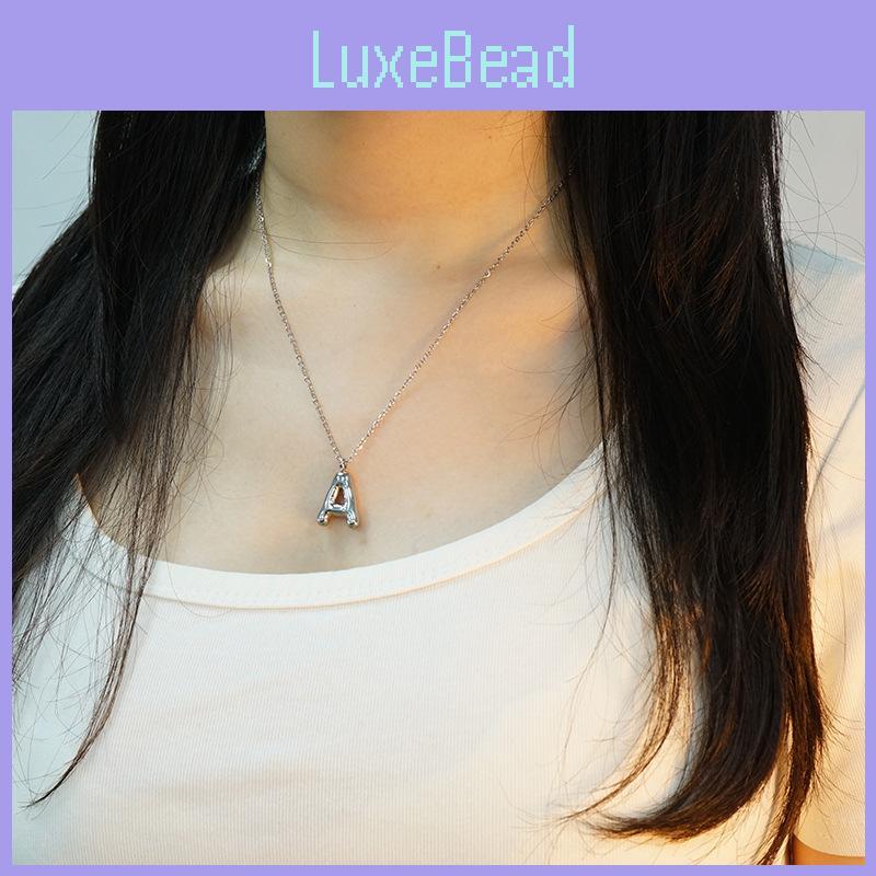 Fashionable Plump Stainless Steel Alphabet Necklace For Women