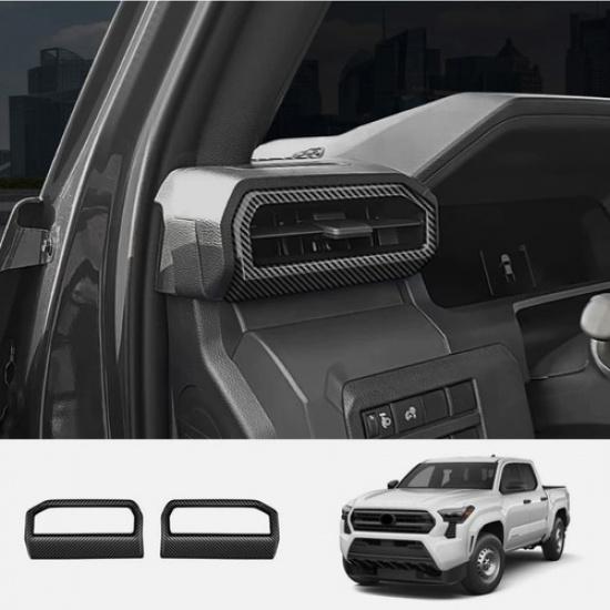 For Toyota Tacoma 2024-2025 Dashboard Air Vent Cover Trim Carbon fiber Kit 2pc