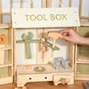 Children's wooden simulation house portable toolbox scene simulation screwing screws to build puzzle play house toys