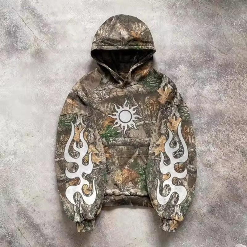 Unisex Oversized Hooded Sweatshirt With Graphic Print Streetwear Y2K Retro Loose Fit Long Sleeve Pullover Fall