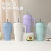 Popular 40Oz Large-Capacity Thermos Cup, Thermal Insulation And Cold Insulation Ice Cup, Ton Cup With Stainless Steel Straw
