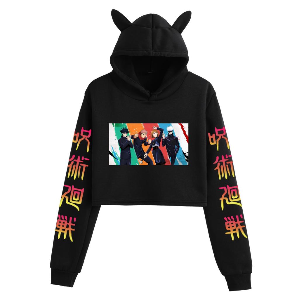 Jujutsu Kaisen Women's Cat Ear Hoodie - Casual and Trendy