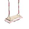 Wooden Swing Seat Swing Seat With Height-Adjustable Rope For Adults Comfortable Sports Supplies For Patio Garden Yard Deck Park