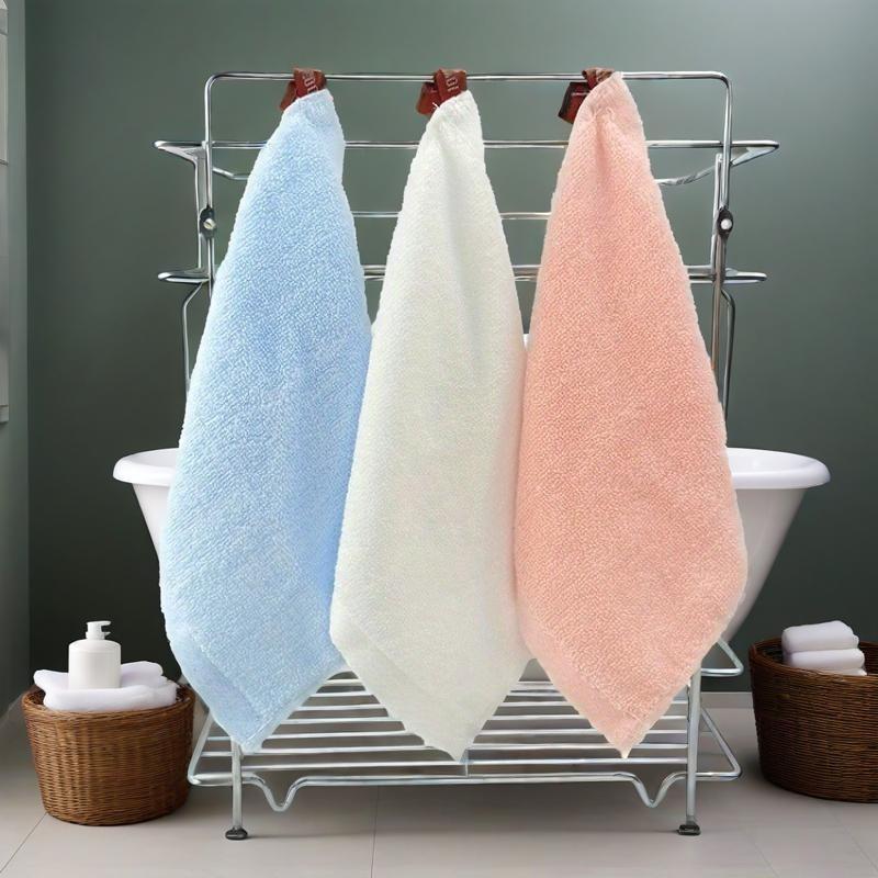 Baby Towel Set of 10 Pieces, Children's Baby Bathroom - Hotel - Spa - Kitchen Multifunctional Fingertip Towel and Face Towel 25x 25cm