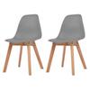 Day and Night - Day and Night Dining Chairs 2 Pcs Grey Plastic