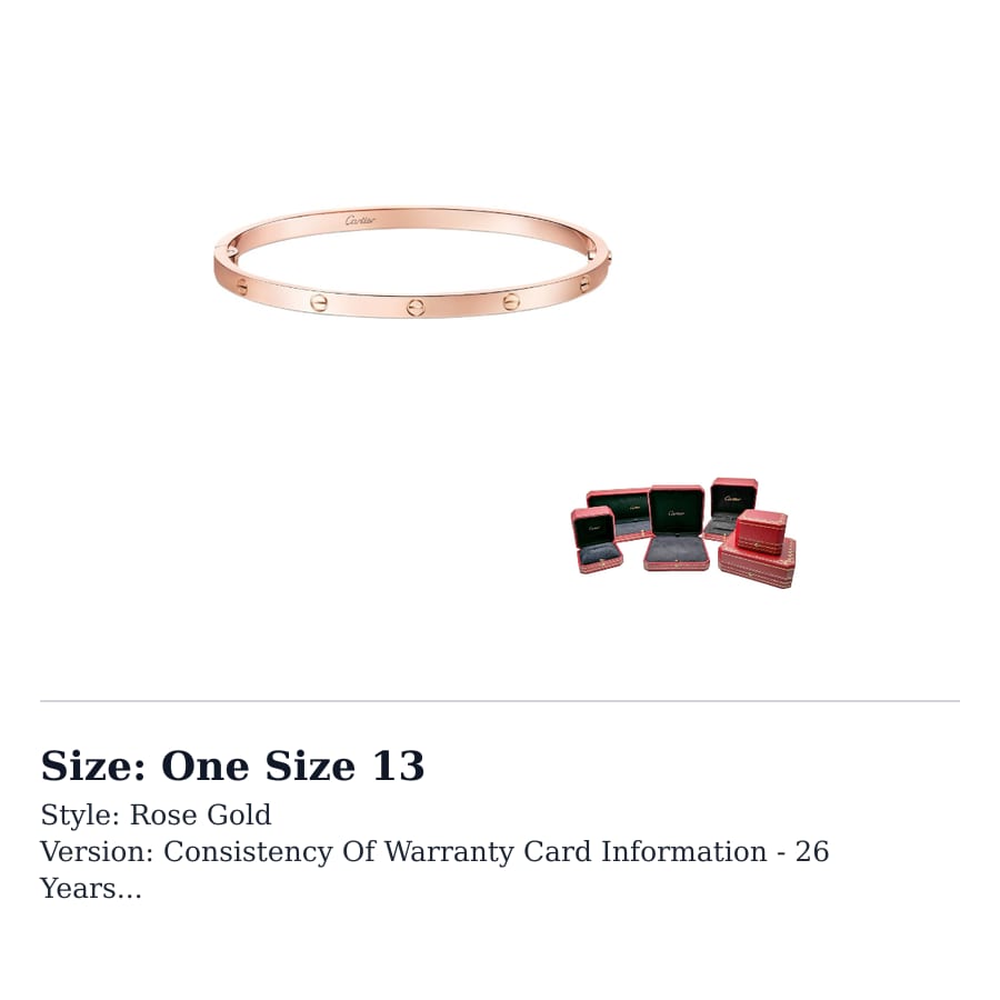 CARTIER LOVE 18K Gold Bangles Unisex