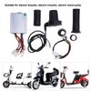 12V 500W Brushed Motor Speed Controller with Throttle Grip Kit Aluminum Alloy Controller Twist Throttle Set for Electric Bike Tricycle Motorcycle