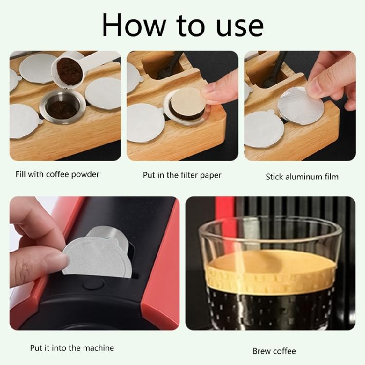 Capsula di Caffè Ricaricabile per Macchina da Caffè Espresso CitiZ D112 C112 C60 C60P Carta Filtro per Caffè Pressino in Alluminio Accessori