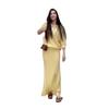 2025 Autumn Women's European-American Knit Top & Seven-Sleeve Bodycon Skirt Set