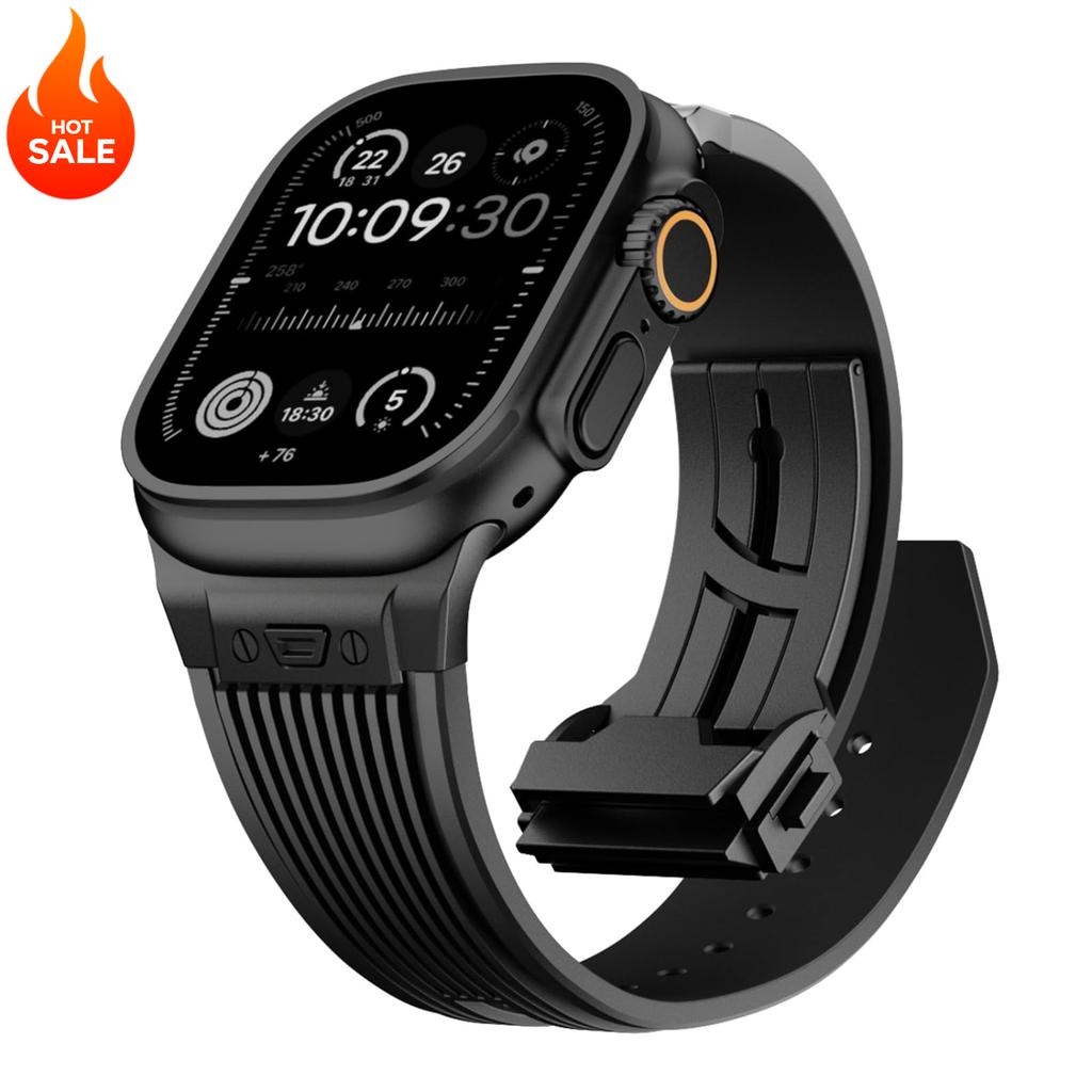 Luxury Strap for Apple Watch Band Ultra 3 49mm Series 11 10 46mm 9 8 7 45mm Sports Silicone Bracelet Belt Iwatch 6 SE 5 44mm
