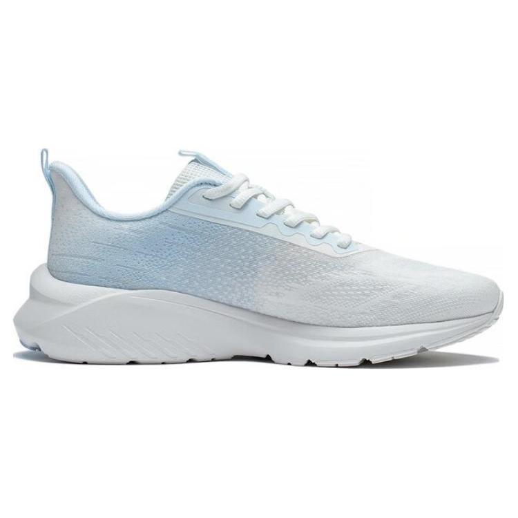 Li Ning YunQue Slip Resistant Abrasion Resistant Low top Running Shoes Women's White Blue ARST026-1