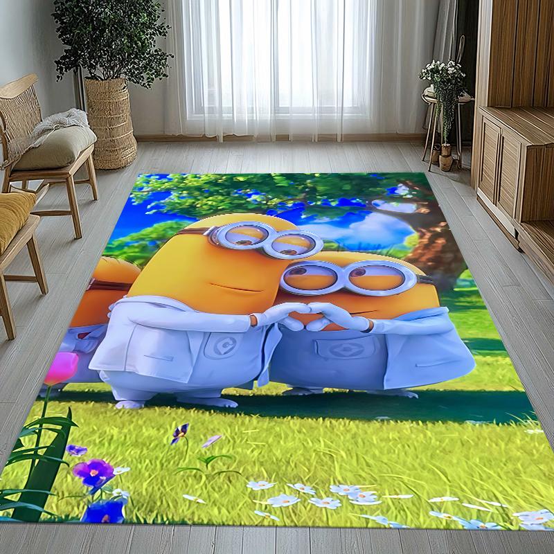 Cute Minions cartoon Living Room Non-Slip Area Rug Soft Carpet for Bedroom Kids Playroom Sofa,Home Decor Doormat Gift