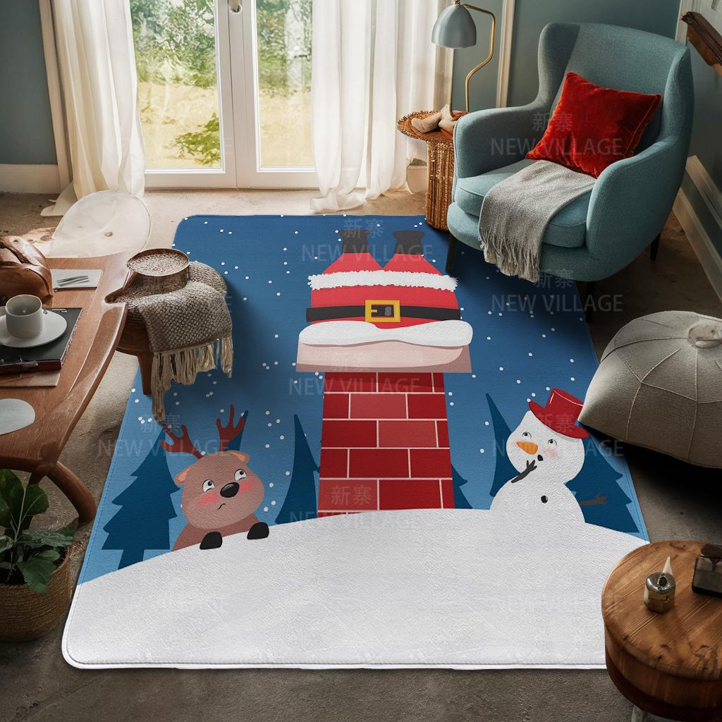 Hauseingangsteppich Fußmatte Haustür Wohnzimmer Bad Fuß Badezimmer rutschfest wasserabsorbierend Teppiche Bad Frohe Weihnachten Winter