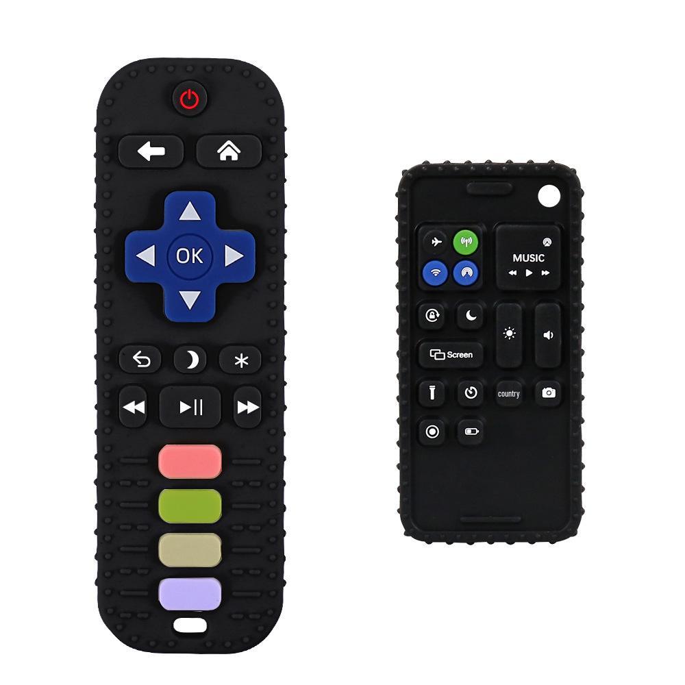 Silicone Teether Remote Control Toy for Babies 6+ Months