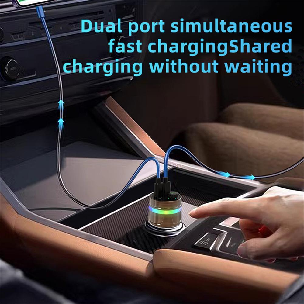 

C74 Bluetooth-compatible 5.3 Car Charger PD 30W Fast Charging with Digital Display