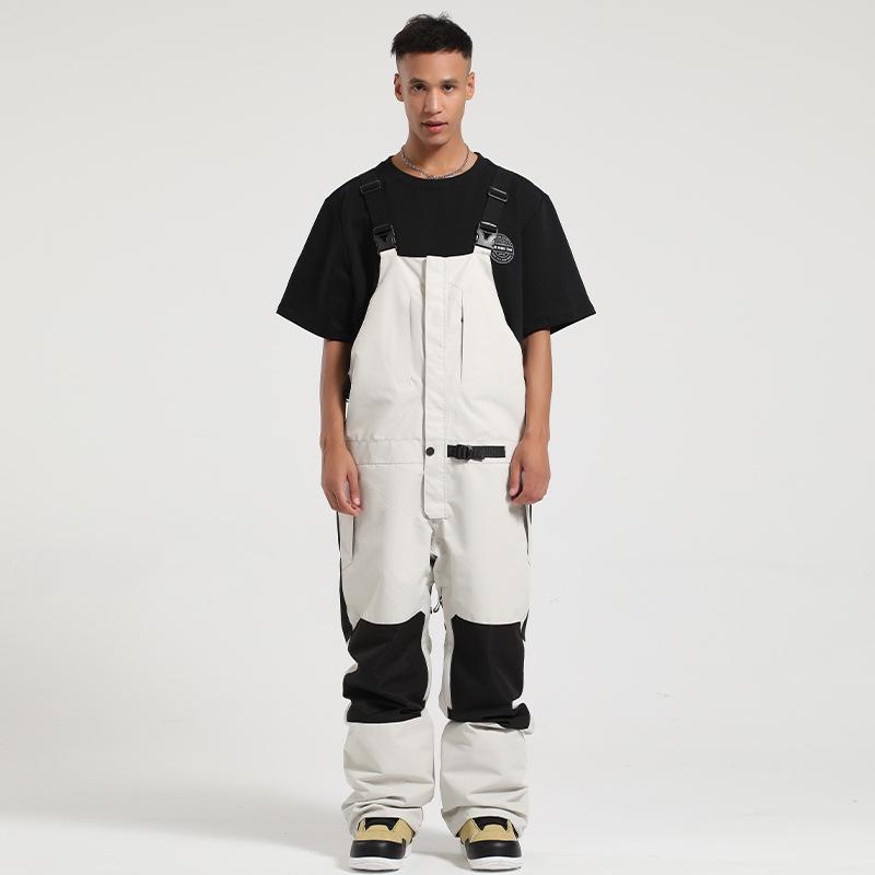 Unisex Waterproof Breathable Ski Bib Pants - Warm, Wear-Resistant Snowboard Suit