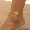 Bohemian Handmade Rice Beads Polymer Clay Flower Anklet for Women Summer Beach Bright Color Egg Flowers Ankle Bracelet Jewelry