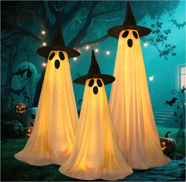 3 Pack Halloween Outdoor Decoration, Halloween Party Decoration With Remote Control, LED String Lights For Indoor And Outdoor, Porch, Patio, Garden