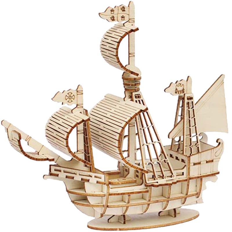 Gothenburg DIY Wooden Sailboat Model Children's 3D Puzzle Toy