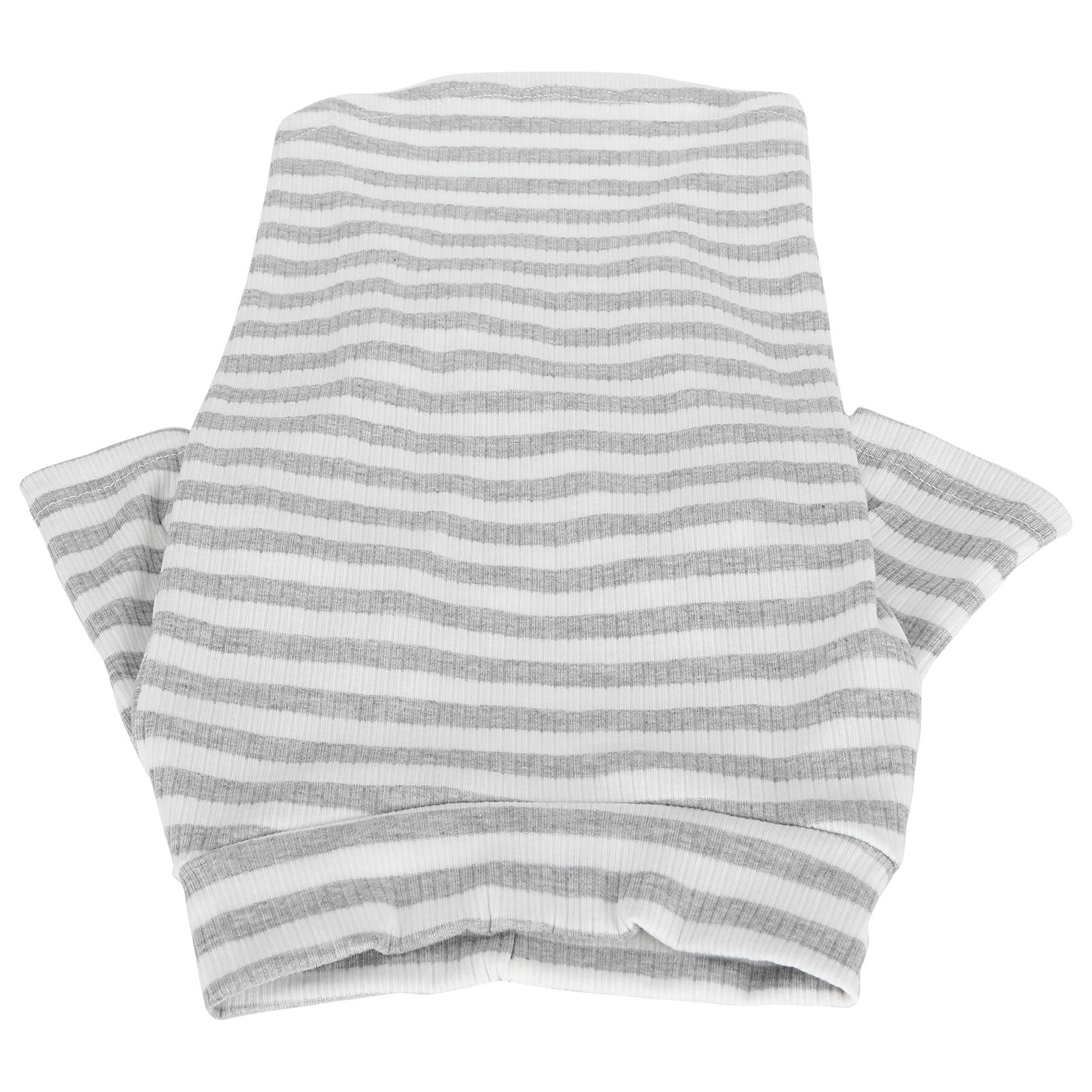 

Pet Cotton Striped Shirt Dog Little Pig Cat Breathable Tee Shirts Soft Puppy Clothes S Grey and White Stripe