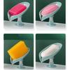 Leaf Shape Soap Box Drain Soap Holder Box Bathroom Shower Stable Soaps Holder Sponge Storage Plate Soap Dish Home Bathroom Tools