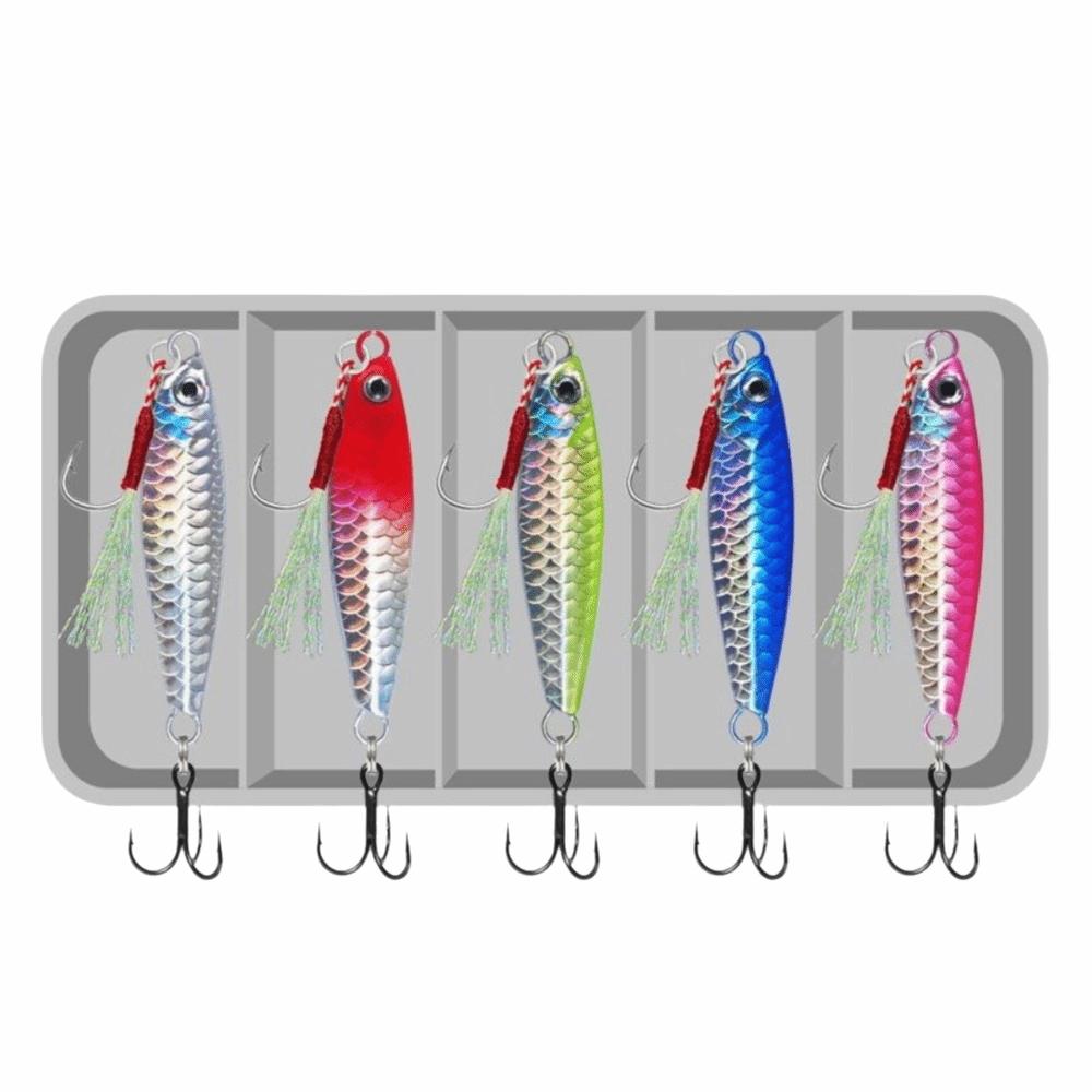 5Pcs 7/10/15/20G Simulation Fish Lures Fast Sinking Artificial Bait  Fishing Gear