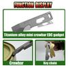 Multifunctionele Mini Titaniumlegering Koevoet Opener Afgestudeerde Zeskant Sleutel Sleutelhanger Kampeeruitrusting Edc Buiten Gadgets