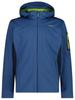 CMP Light Softshell Jacket with Detachable Hood (39A5027) Man Jacket Zip Hood (39A5027) Dusty Blue-b. Blue