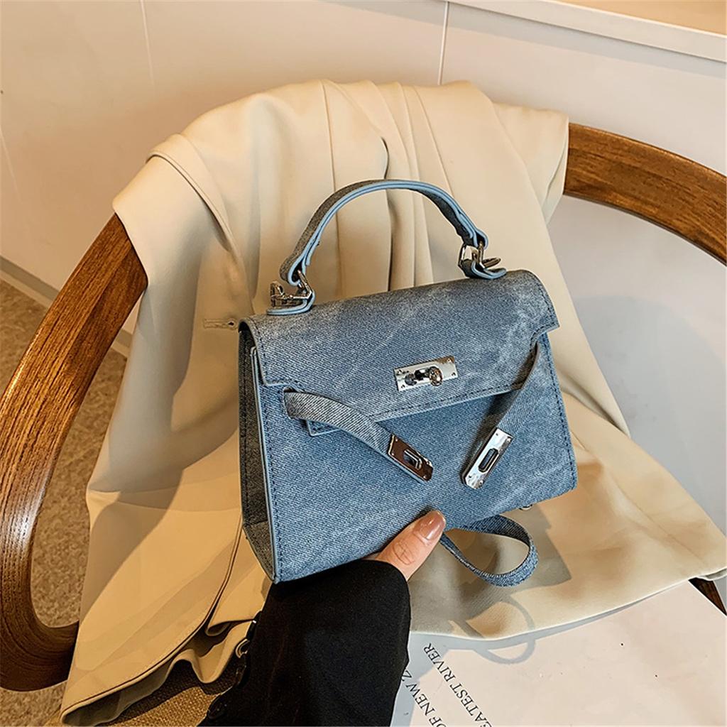 Retro Commuter Texture Lock Buckle Gentle Temperament Handbag Versatile Crossbody Lock Buckle Bag
