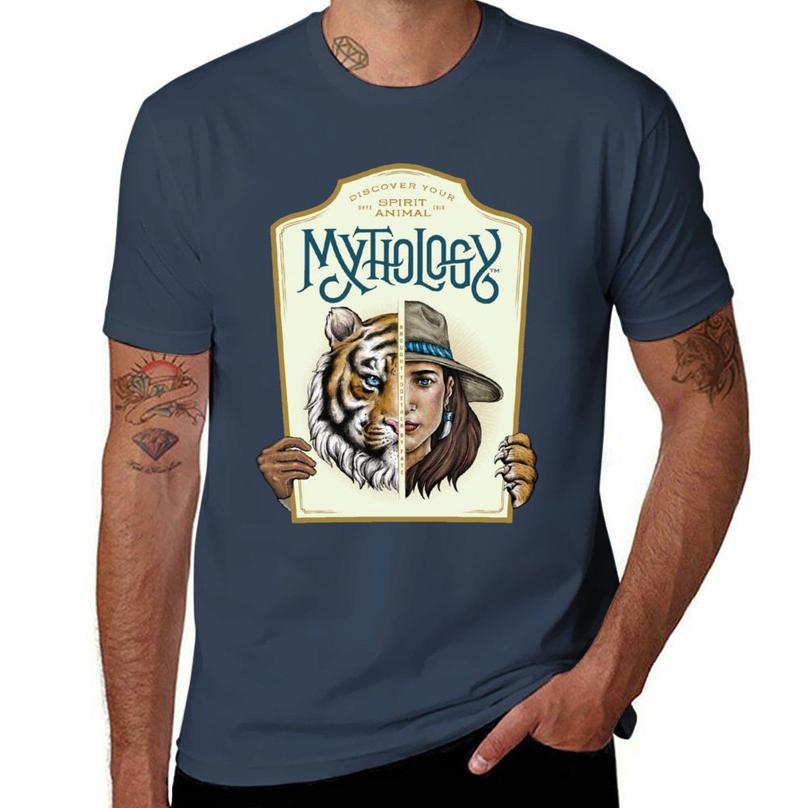 Mythology Jungle Cat Brought Together By Fate TShirt Plus Size Summer Short Sleeve TShirt S