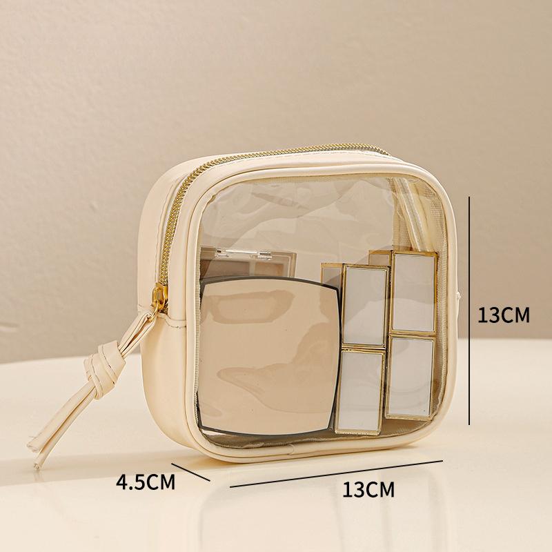 PVC Transparent Makeup Bag Large Capacity Waterproof Travel Toiletry Organizer Portable Cosmetic Case Dustproof Wash Bag