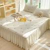 1pc Bett Rock Stepp Bett Abdeckung Bestickt Bettdecke für Home Rüschen Matratze Protector roupa de cama (Kein Kissenbezug)