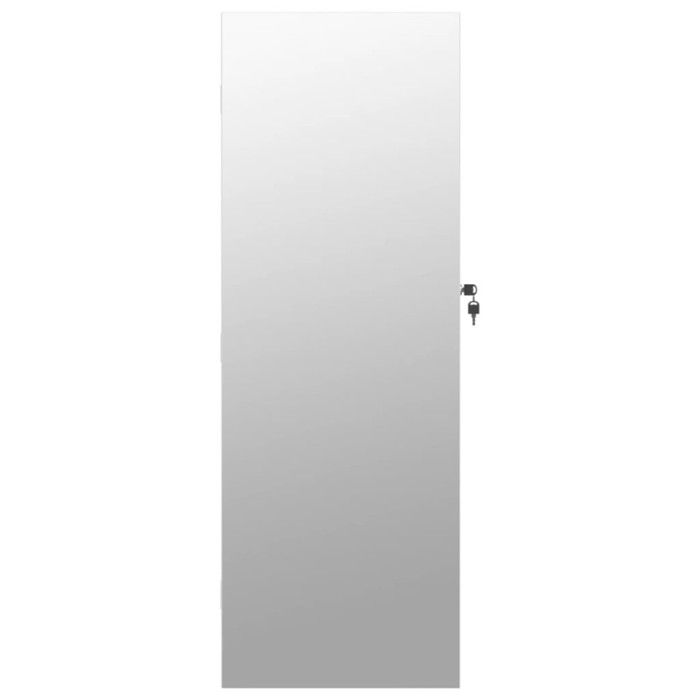VidaXL Jewelry Cabinet with Mirror and LED Lighting Wall-Mounted White 353244