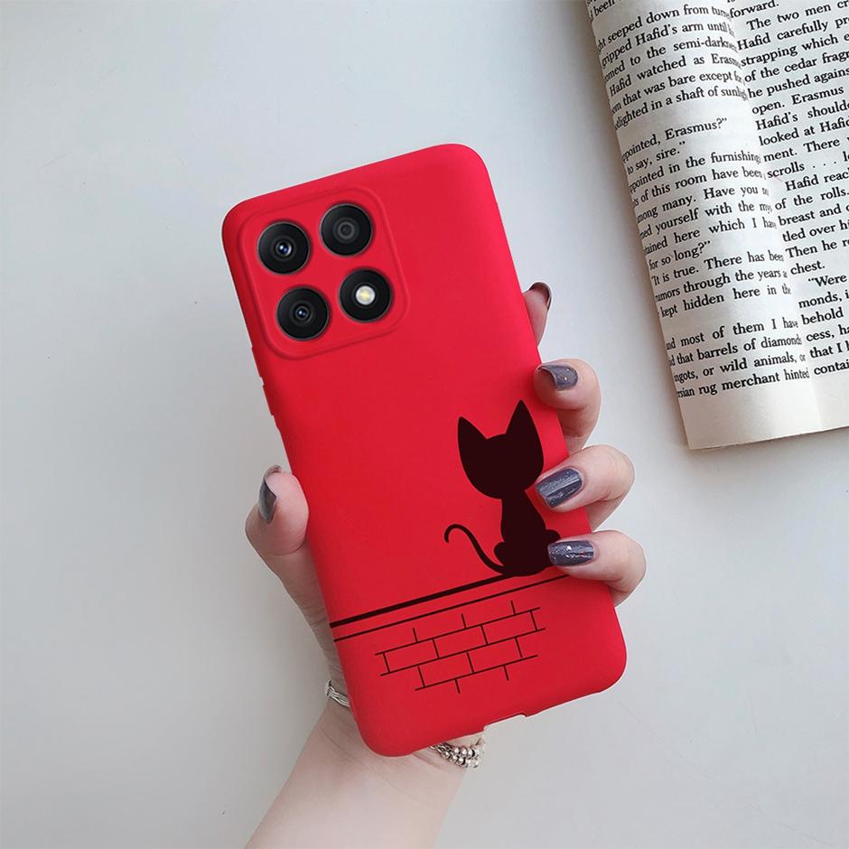 Fundas For Honor X8A 2023 Case Soft Silicone Cute Heart Back Cover Phone Cases for Huawei Honor X8a Case HonorX8A Coque Bumper