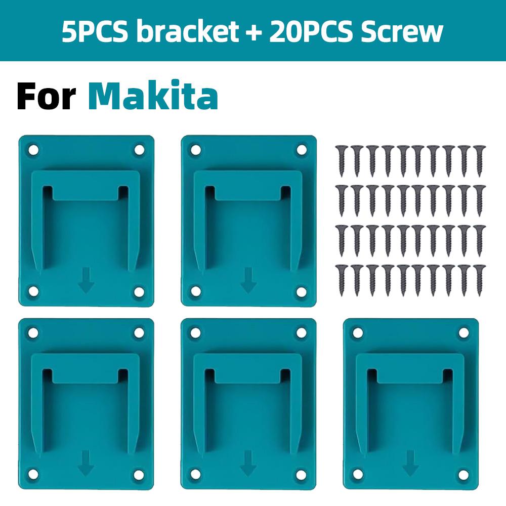 5pack for Makita/Dewalt/Milwaukee18V Tool Holder Drill Wall Mount Machine Storage Bracket for Display Stand Rack Fix Device Hang