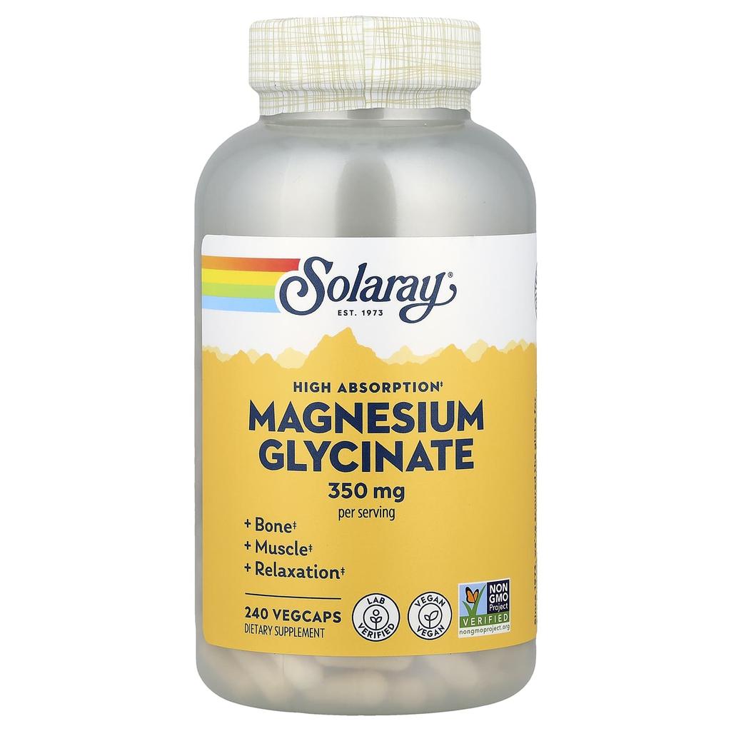 Magnesium Glycinate, High Absorption, 350Mg, 240 Veggie Capsules (87.5Mg Per Capsule)