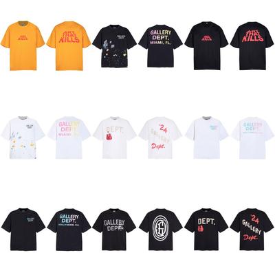 American Trendy Brand GALLERY Letter High-quality Pure Cotton Loose Men's and Women's Casual Short-sleeved T-shirt