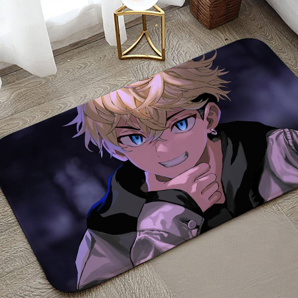 Anime T-Tokyo Revengers Floor Mat Bathroom Absorbent Mat Simple Door Dirt-resistant Mat Home Kitchen Mat Foot Mat Entry Mat