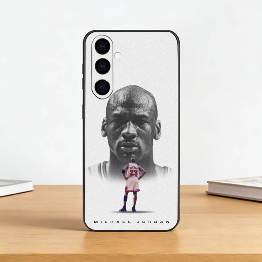 Sports M-Michael Jeffrey Jordan Phone Case Black Silicone Soft For Samsung Galaxy A73,A72,A71,A70,A53,A52,A51
