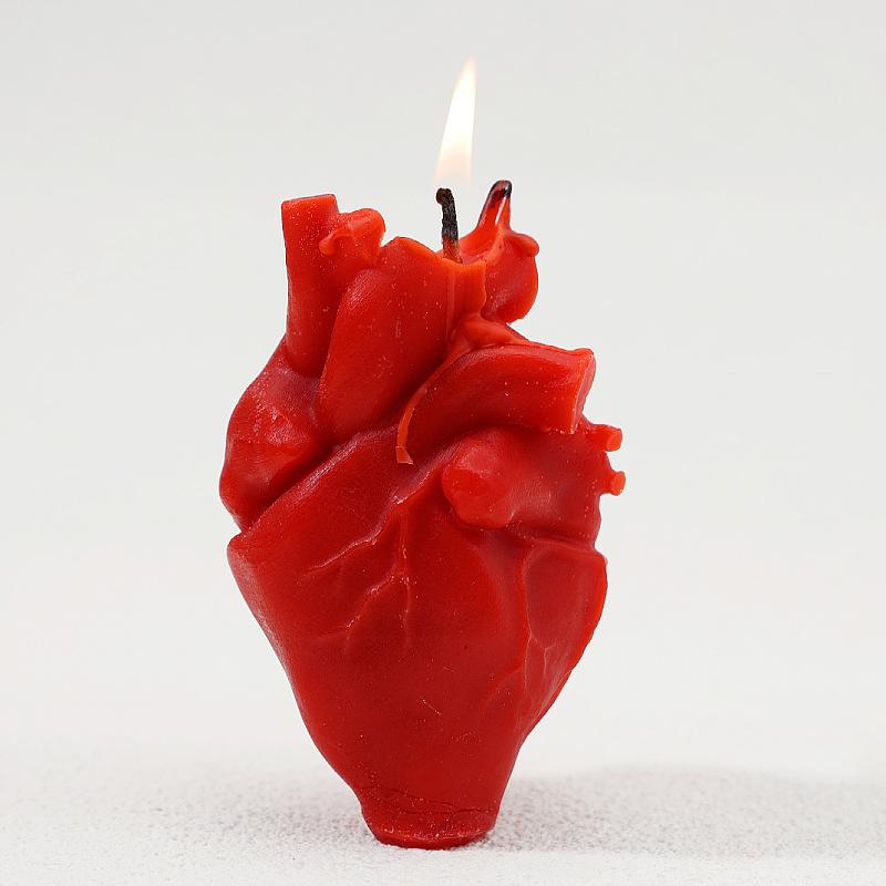 1pcs Heart Organ Scented Candle Anatomical Heart Shaped Candle Decorative candle which can be used as a gift Natural Soy wax