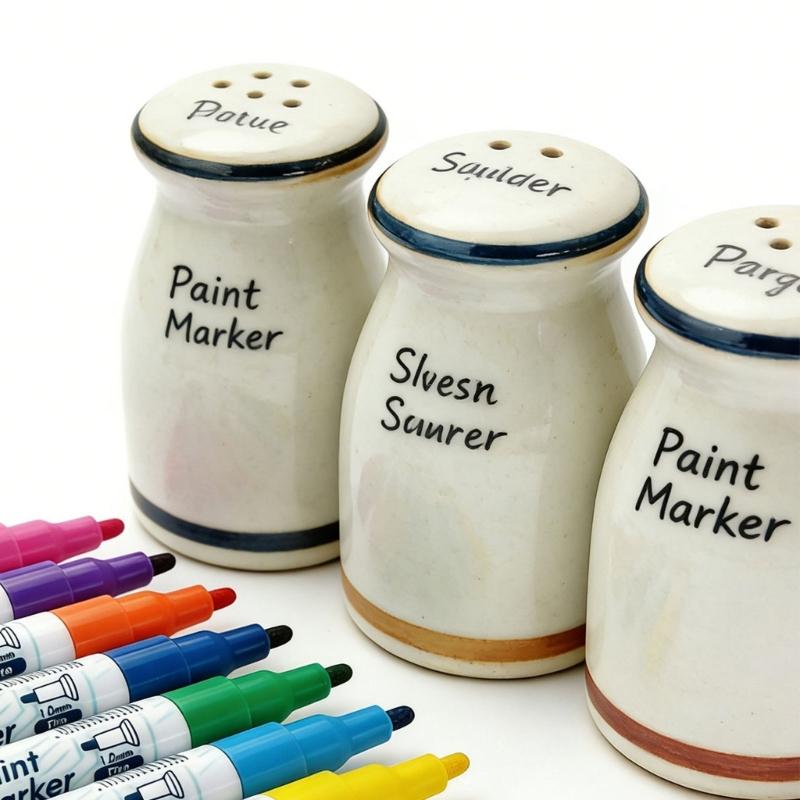 Set of 12 Color Water Based Ceramic Paint Markers For Artistic Creative Art Projects On Pottery And Glass Surfaces