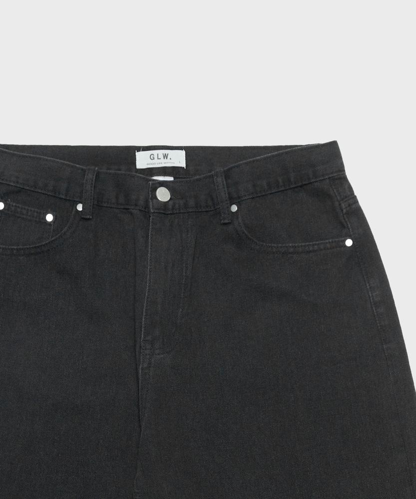 Good Life Works Easy Wide Denim Pants Black