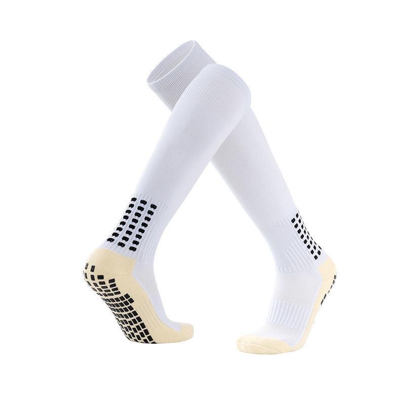 Men's Non-slip Over-the-Knee Football & Basketball Socks with Thick Towel Bottom and Sweat-wicking Silicone Grip