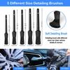 26Pcs Auto Cleaning Brush Set - Interior/exterior, Wheels Drill Brushes, Buffing Sponge Pads