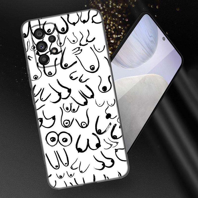 Titten Kunstdruck Telefon Fall Für Samsung A04 A21 A30 A50 A52 S A13 A14 A22 A23 A32 A53 A73 5G A11 A12 A31 A33 A51 A70 A71 A72