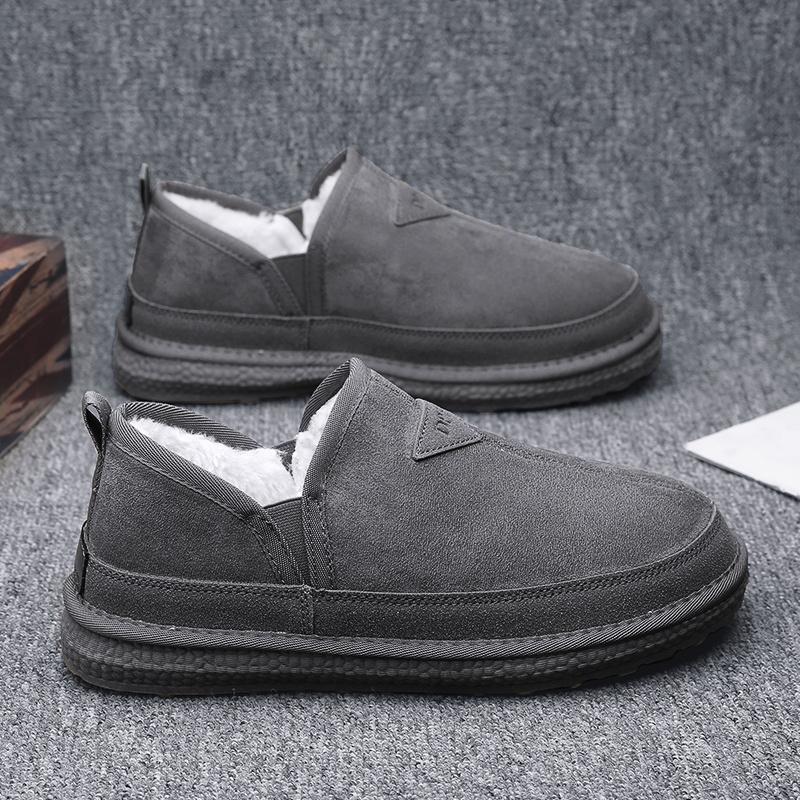Fashion Male Sneakers Plus Velvet Non-slip Wear-Resistant Waterproof Keep Warm Comfortable Trendy All-match Platform Outdoor Round Toe