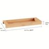 JJTZ Natural Bamboo Rectangular Tray Versatile Toilet Sink Tank Tray for Bathroom Counter Top