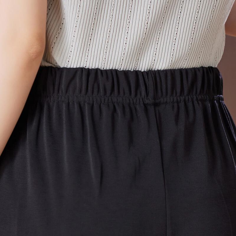 Pasite Women's Summer Elastic Waist Cropped Pants