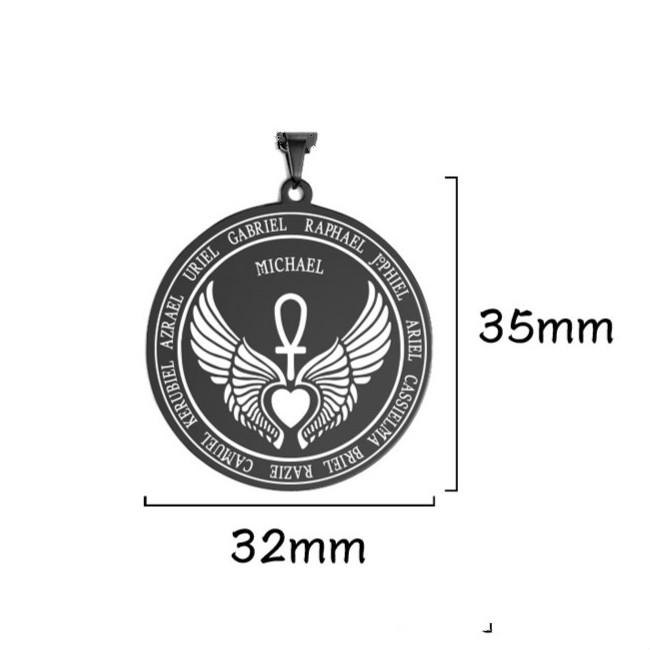 Dawapara Seven Archangels Sigil Charm DIY Accessories Pendant for Necklace Archangels Sigil Pendants Magic Amulet Protection