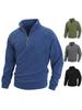 Men's Coral Fleece Slim Fit Stand Collar Long Sleeve Hoodie Zipper - Autumn/Winter European Size